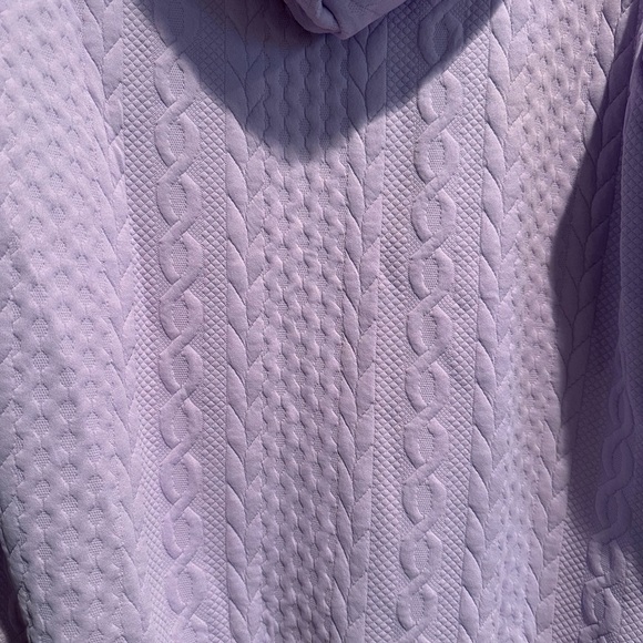 NWOT Women’s Sz Large Violet/Lavender Hoodie Long Sleeves Zip Pockets Textured - Picture 7 of 15